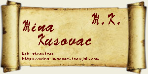 Mina Kusovac vizit kartica